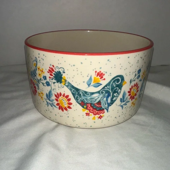 The Pioneer Woman Maze Set Of 3 Round Ceramic Nesting Bowls 2 With Lids - Picture 5 of 15